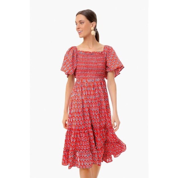 PINK CITY PRINTS Sz M Medium Scarlett Daisy Print Lolita Dress Tuckernuck - Picture 1 of 10
